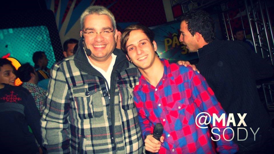 "Bola" e eu em gravação do "Pânico 3.0"