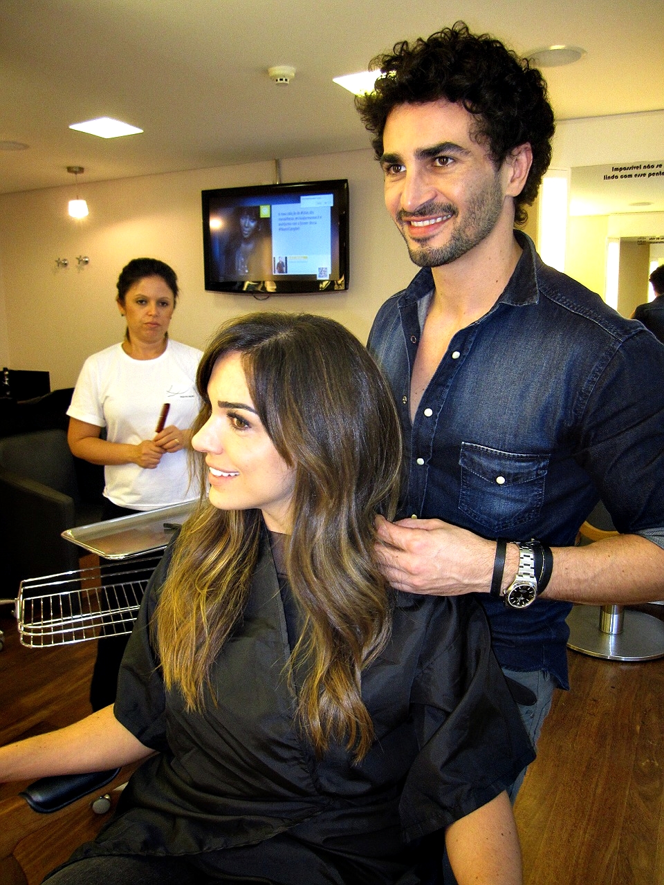 Juliana Franceschi e João Bosco (Cabelo: João Bosco – Maquiagem: Reijane Alves – Foto: Juliana Fonseca)