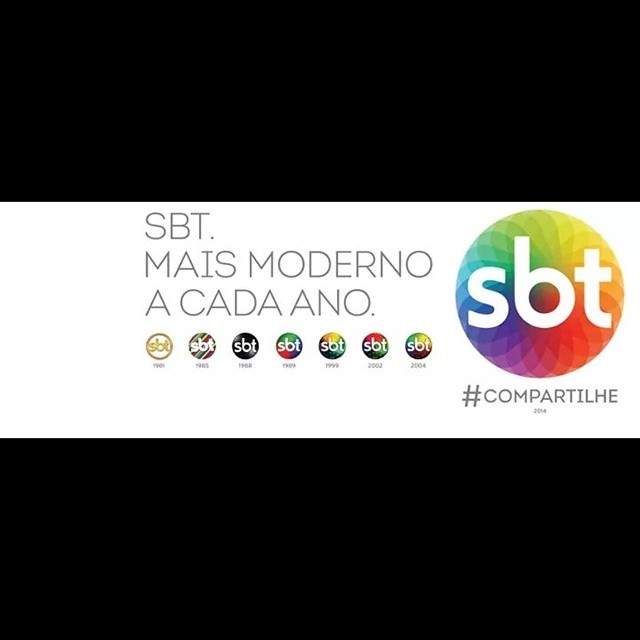 (Mudanças da logo do SBT durante os seus trinta e três anos na TV dos brasileiros).