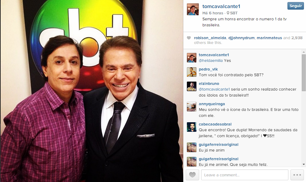 Tom Cavancante e Silvio Santos
