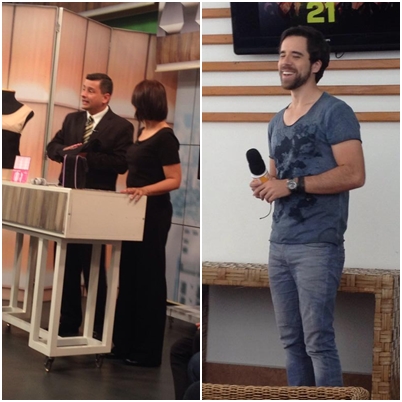 Cátia Fonseca e Rick Carvalho em alguns momentos do programa (Foto: Arquivo Pessoal)