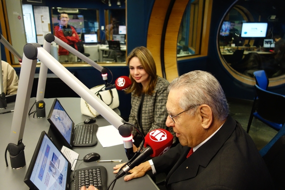 Rachel Sheherazade e Joseval Peixoto no "Jornal da Manhã".