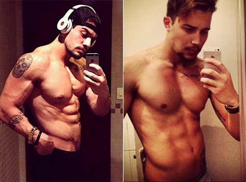 Sósia de Lucas Lucco faz ensaio fotográfico como veio ao mundo (Foto: Reprodução)