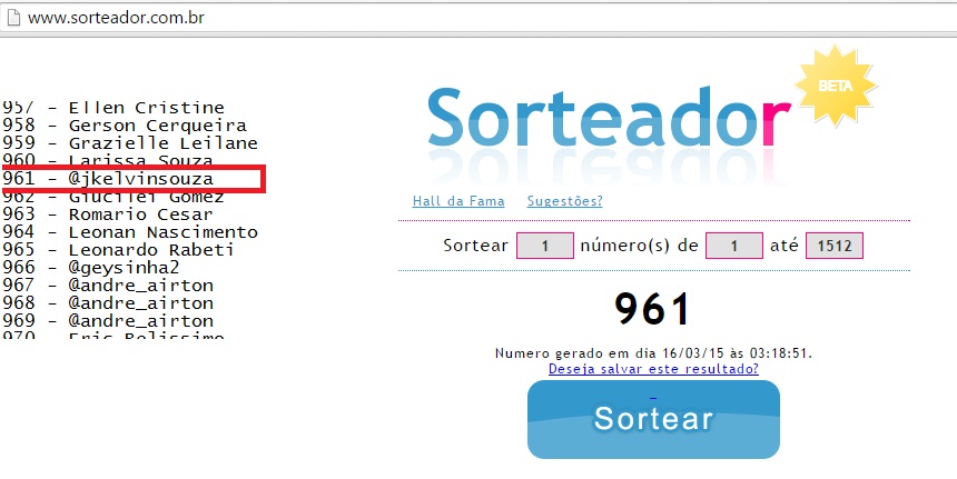 Sorteado The Noite 2