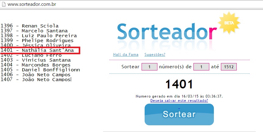 Sorteado The Noite 3