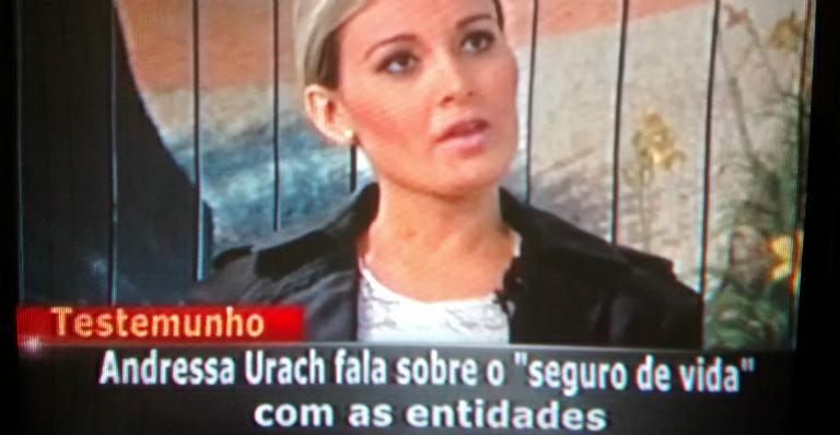 Andressa Urach no programa "Fala Que eu Te Escuto".