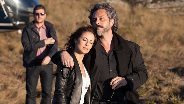 (Alexandre Nero, Andreia Horta e Roberto Birindelli interpretam seus personagens, Josè Alfredo, Maria Clara e Josué, respectivamente, no Monte Roraima)