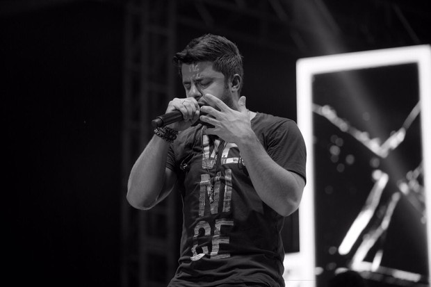 Cristiano Araújo durante show em Itumbira (Foto: Flaney Gonzallez/ Fotógrafo Oficial)