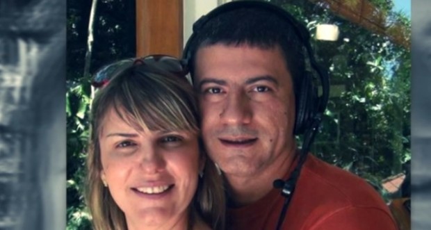 Tom Veiga aparece com a esposa, Alessandra Veiga