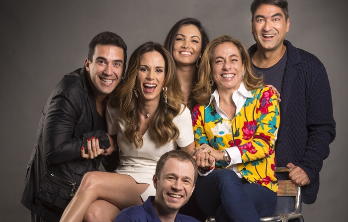 Ana Furtado, André Marques, Cissa Guimarães, Patrícia Poeta, Tiago Leifert e Zeca Camargo.