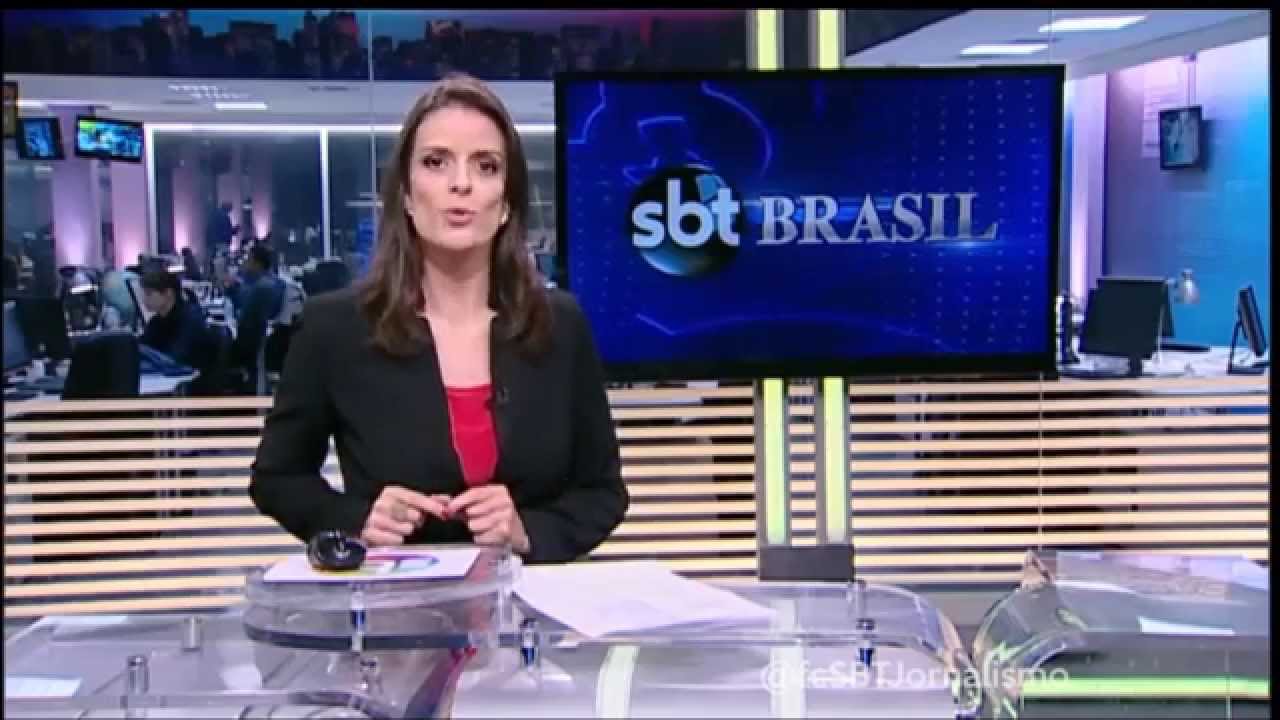 A jornalista Solange Boulos apresentando um dos boletins do SBT. Foto: Reprodução