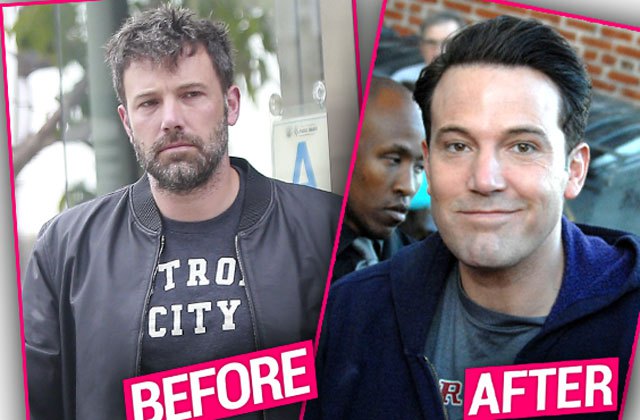 O antes e depois do ator Ben Affleck. Tava melhor antes, né? Foto: Reprodução