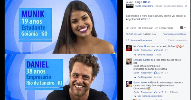 20jan2016---blogueiro-hugo-gloss-brinca-com-participantes-do-bbb16-munik-e-daniel-1453264783928_956x500