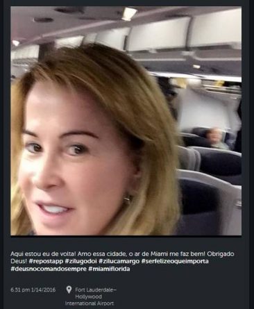 Após ser ignorada por empresário, ex-mulher de Zezé di Camargo viaja para Miami