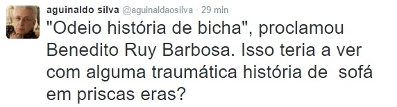 (Foto: Reprodução/Twitter Aguinaldo Silva)