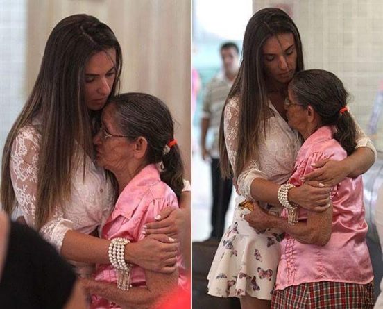 Nicole Bahls compra passagem para idosa que perdeu vôo