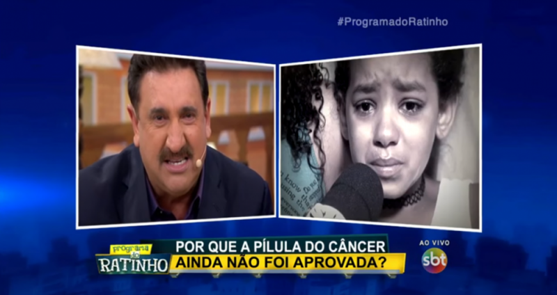 “Programa do Ratinho” volta ao assunto da “pílula do câncer” nesta quarta-feira (02)