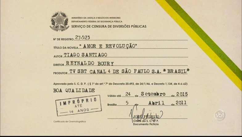 Coluna: Há 5 anos – A estreia de Amor e Revolução, o Brasil de hoje e a postura do SBT