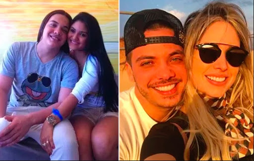 Fãs de Safadão estão revoltados com o cantor. Na foto, ele com a ex e a atual mulher.