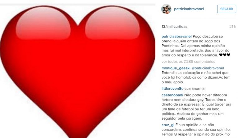 (Foto: Declaração de Patricia Abravanel no seu perfil oficial do Instagram)