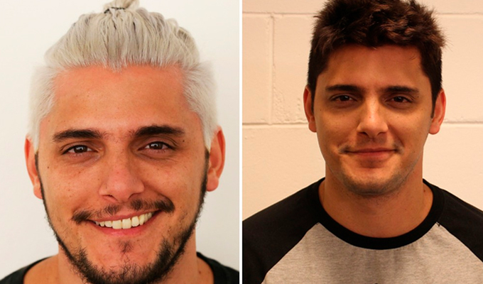 Veja o antes e depois do visual do ator. Foto: Wallace Carvalho/Gshow