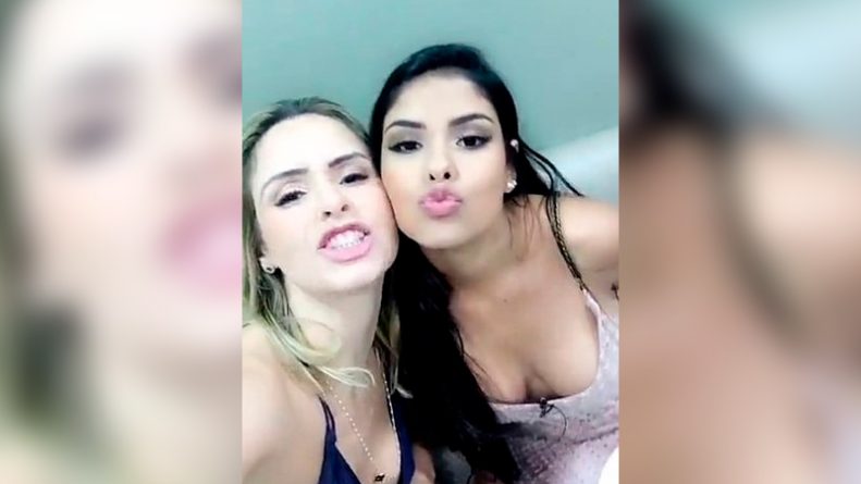 Ana Paula e Munik se reencontram em gravação de comercial