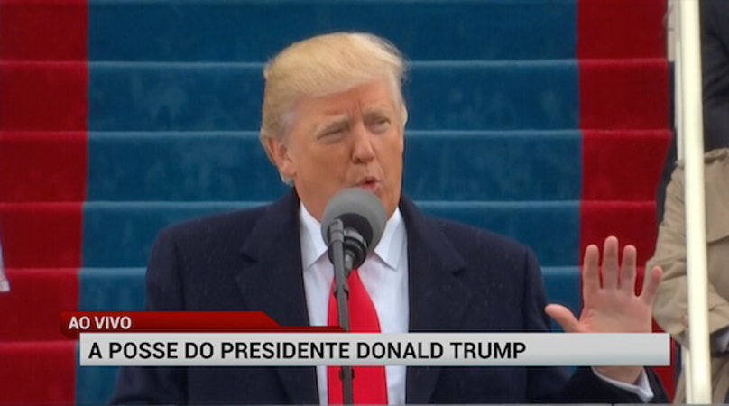 RedeTV! derruba programação e é a única a mostrar íntegra do discurso de posse de Trump