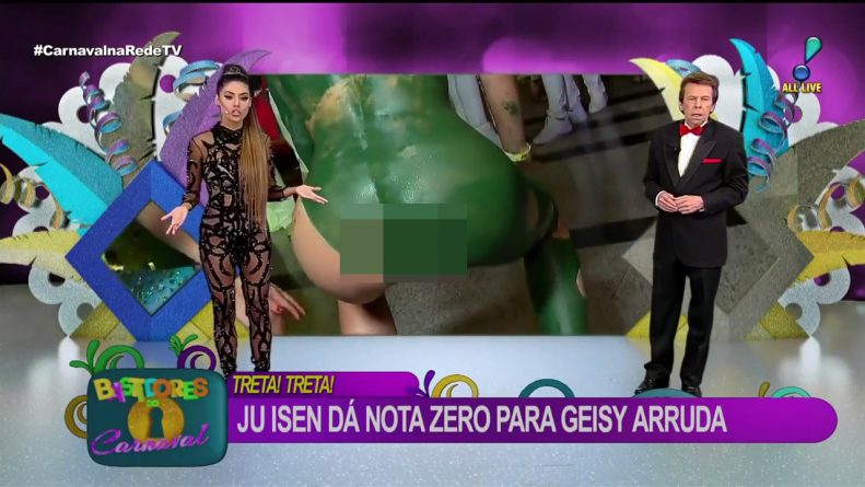 Modelo mostra o cu, ao vivo, na RedeTV! e choca os telespectadores