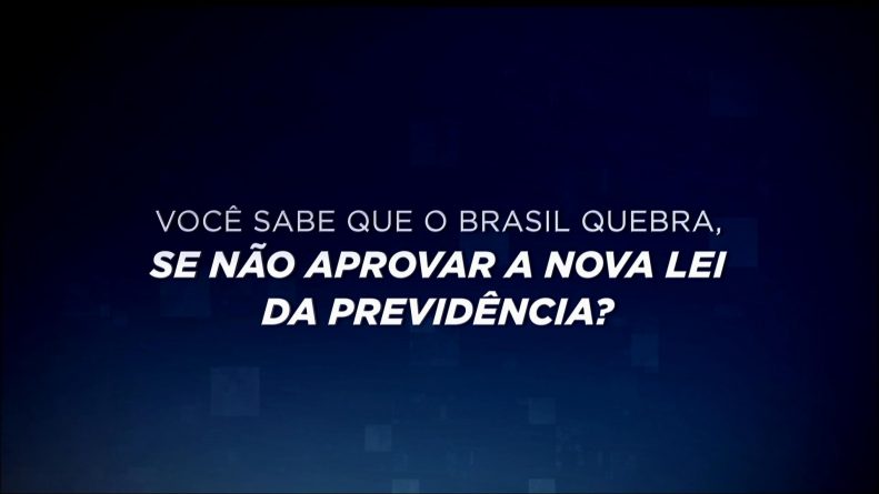 SBT exibe vinhetas de apoio à proposta de reforma da Previdência Social