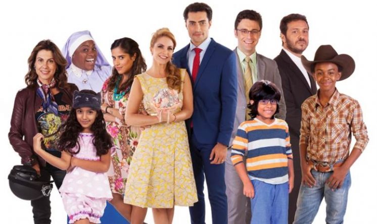 Lucero e elenco de “Carinha de Anjo” participam, ao vivo, de game no “Domingo Legal”