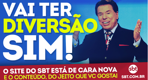 O site do SBT está de cara nova