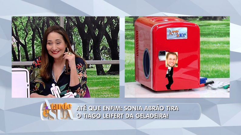 Após pedido, Sonia Abrão tira Tiago Leifert da geladeira do “A Tarde é Sua”