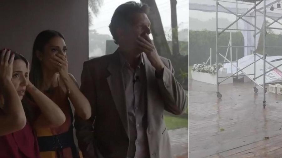 Desabamento assusta equipe de programa do SBT