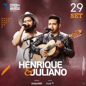 Henrique & Juliano fazem grande show no próximo sábado (29/09) em São Paulo