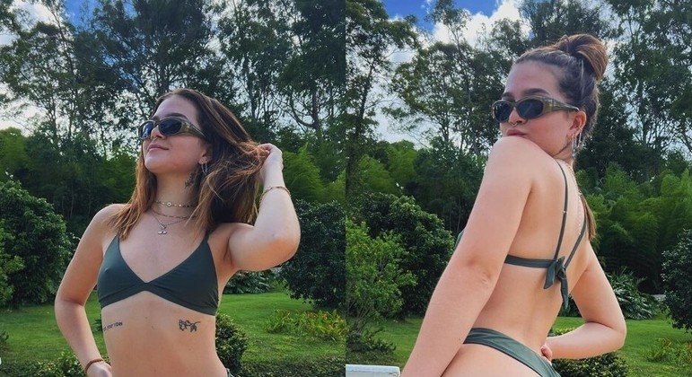 Mel Maia aparece de fio-dental cavado, exibe tatuagem na virilha e fãs piram: “Imagina”