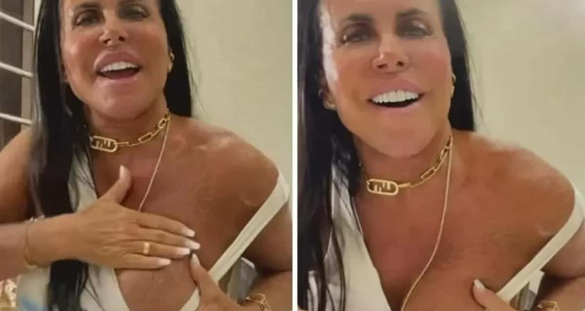 Gretchen surge de lingerie e web vai à loucura: “Tá uma gatona”