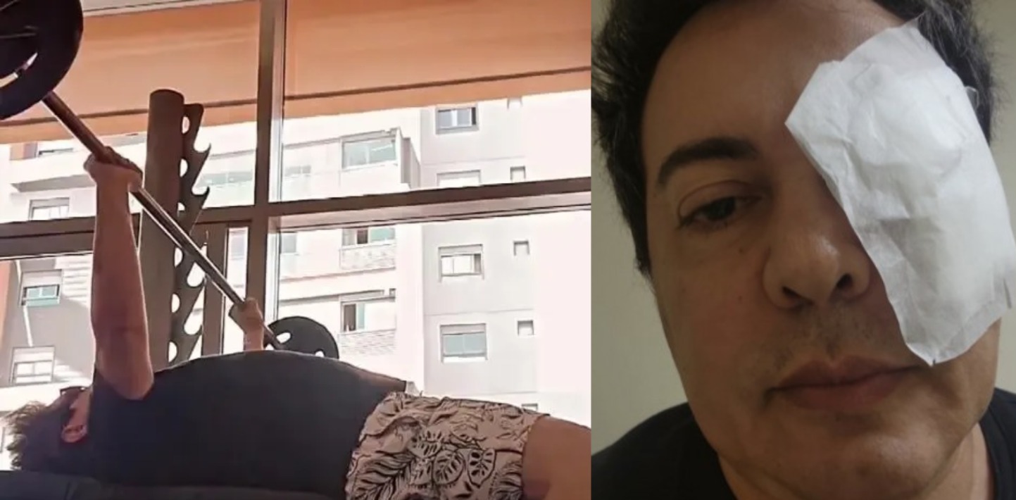 Vocalista da banda “Calcinha Preta” sofre acidente com barra de ferro, na academia