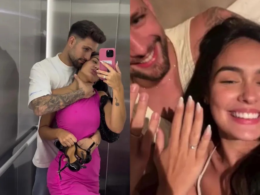 Ex-BBB Larissa Santos anuncia namoro e mostra anel de compromisso