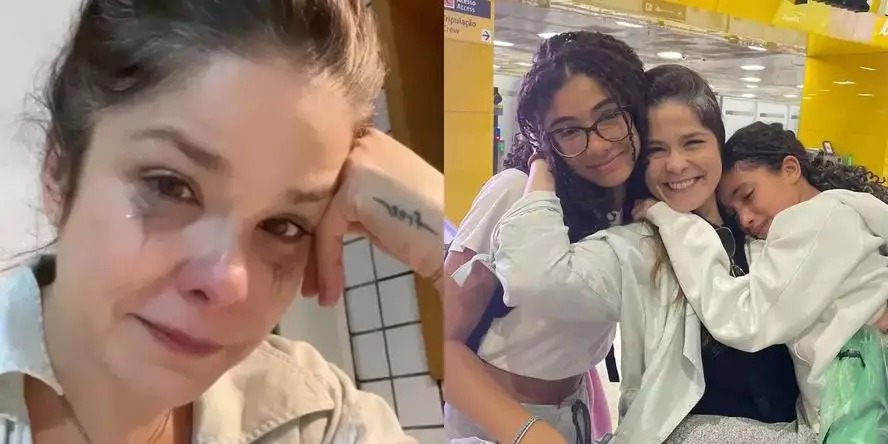 Samara Felippo cai no choro e revela que filha mais velha foi morar com o pai nos EUA