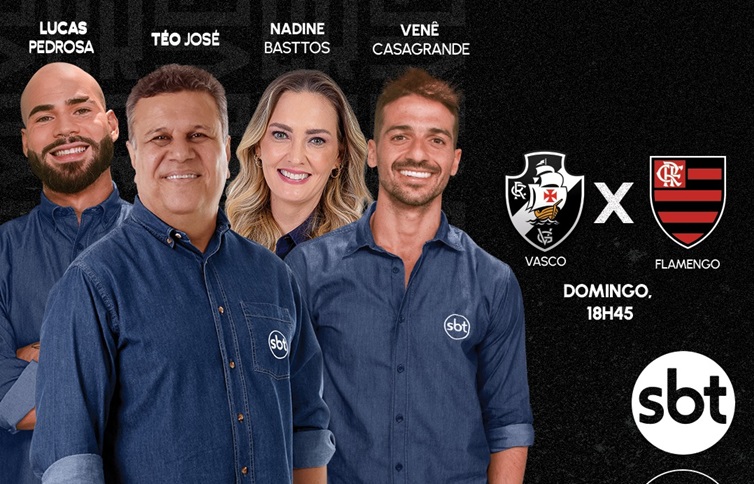 SBT anuncia transmissão do Clássico dos Milhões: Vasco x Flamengo