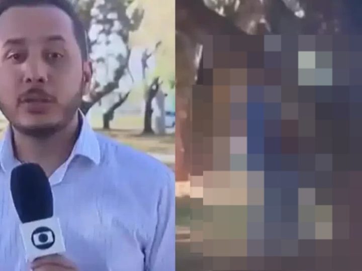 TV Globo mostra homem em momento íntimo, durante reportagem ao vivo