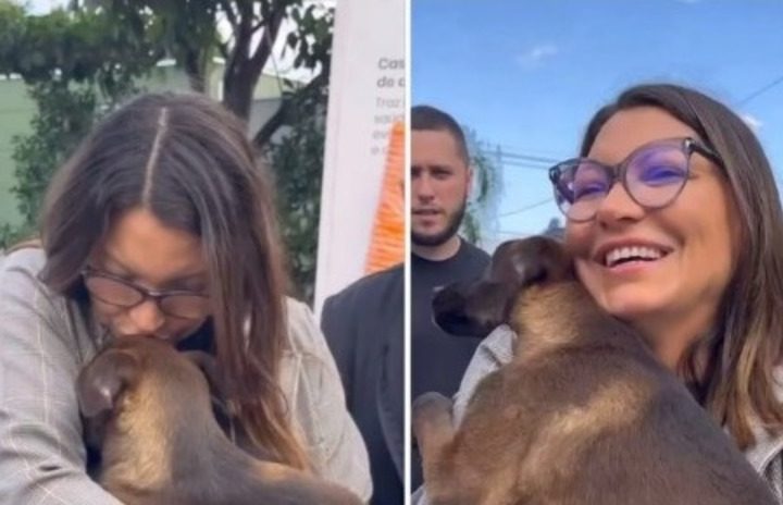 Esposa de Lula adota cãozinho resgatado de enchente no Rio Grande do Sul