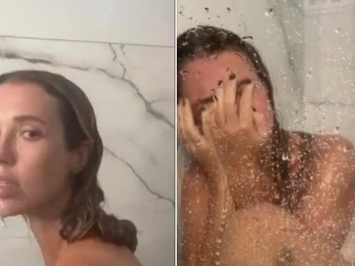 Juliana Didone é criticada após fazer perfomance debaixo de chuveiro sobre vítimas do Rio Grande do Sul