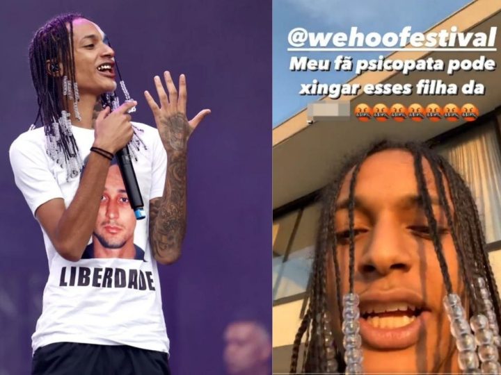 Oruam incita fãs a xingarem organizadores de festival após ter show cancelado: “Fã psicopata”