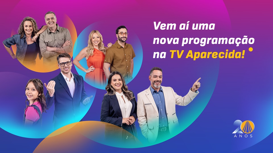 TV Aparecida celebra 20 anos com novidades na programação