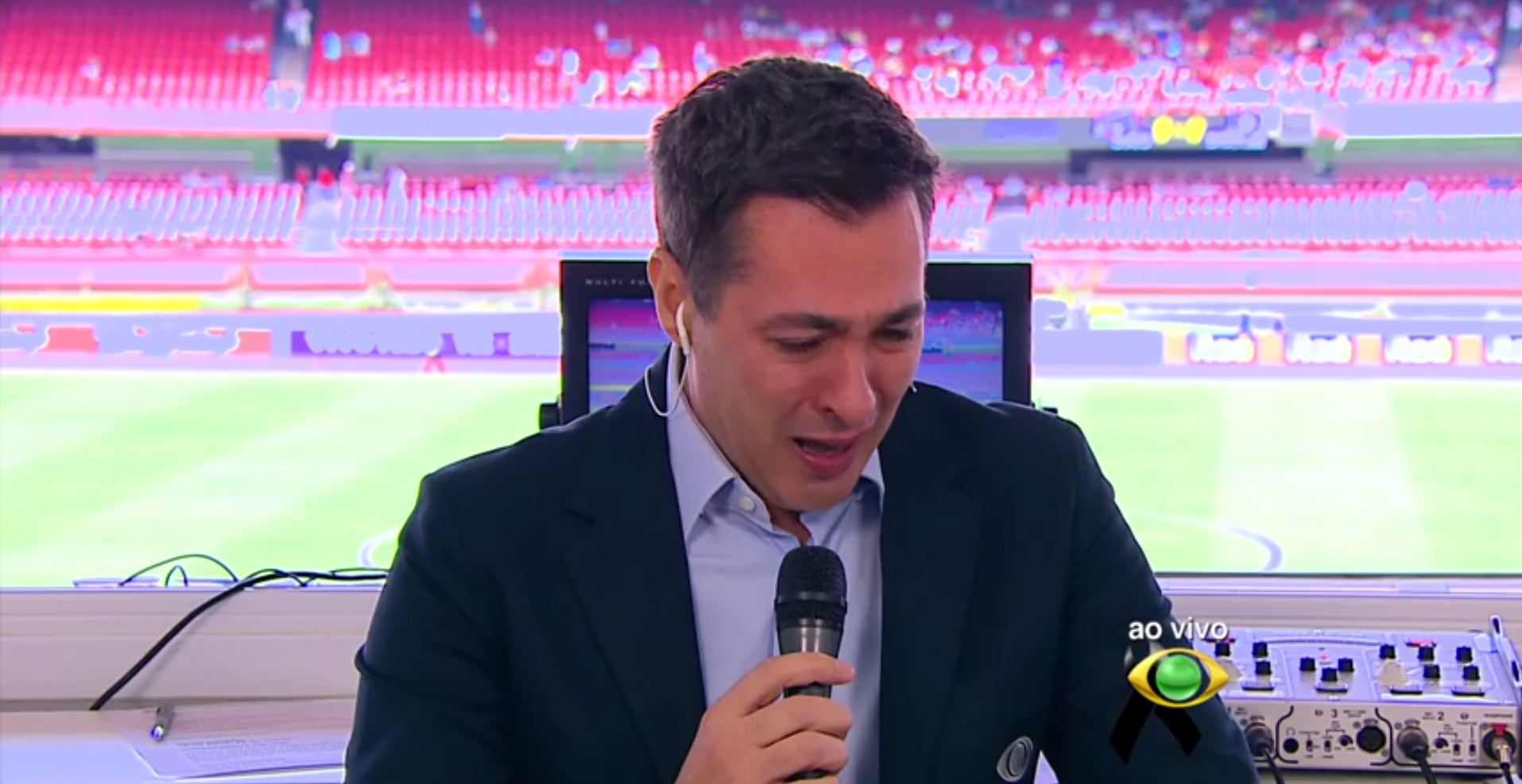 Nivaldo Prieto se emociona e não consegue entrar ao vivo