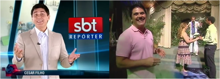 Cesar de volta à TV no comando do "SBT Repórter". Na reportagem, Las Vegas, local preferido das férias do artista