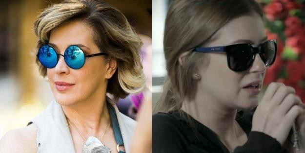 Óculos de Samantha (Claudia Raia), da Ótica Ventura, e de Maria Isis (Marina Ruy Barbosa), da Via Lorran