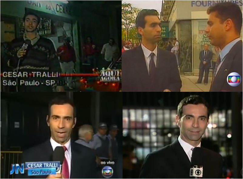 Alguns dos registros do jornalista em seus quase 25 anos na TV; "Aqui Agora" (1991), morte da Princesa Diana (1997), escândalo da Eucatex de Paulo Maluf (2009) e julgamento de Alexandre Nardoni e Anna Carolina Jatobá (2010)