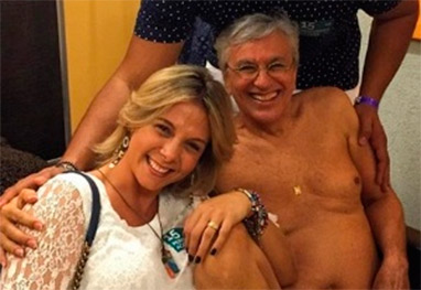 Caetano Veloso posa de cueca com Xanddy e Carla Perez